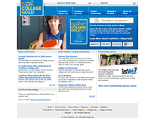 Tablet Screenshot of collegegold.com